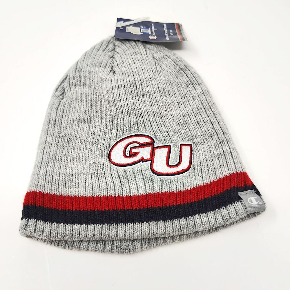 New Gonzaga Bulldogs Logo Beanie Champion Winter Tuke Grey Knit Unisex